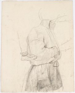 Kostümstudie, links Lederschuh von Robert Wilhelm Ekman