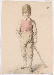 Stehender Junge mit Stock in der linken Hand von Robert Wilhelm Ekman
