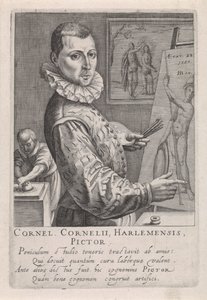 Porträt von Cornelis Cornelisz. van Haarlem von Robert Willemsz de Baudous
