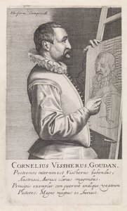 Porträt von Cornelis Visscher von Robert Willemsz de Baudous