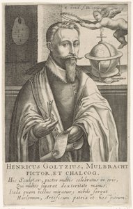 Porträt von Hendrik Goltzius, ca. 1610 (Gravur) von Robert Willemsz de Baudous