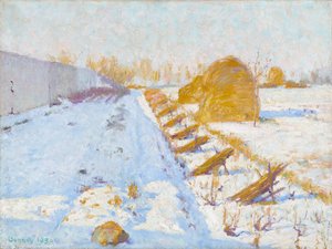 Wintersonne und Schatten von Robert William Vonnoh