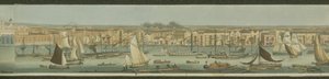 Panoramablick auf die Themse, von ihrem Südufer bei Bermondsey zeigt Stepney, 1823
