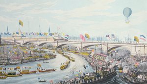 Eröffnung der neuen London Bridge durch König Wilhelm IV. und Königin Adelaide, 1831 von Robert the Elder Havell