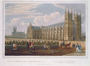 Ansicht der Westminster Abbey und der St. Margaret