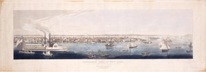 Panoramablick auf New York, vom Nordufer des Hudson River, 1844