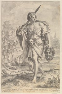 David mit dem Kopf von Goliath, 1680-1743 von Robert van Audenaerde