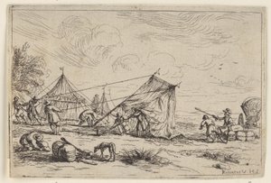 Aufstellen eines Zeltes von Robert van den Hoecke