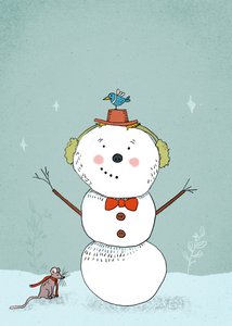 Fröhlicher kleiner Schneemann, 2019 von Roberta Murray