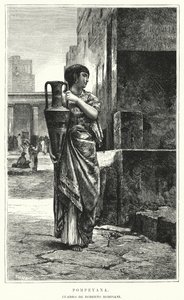 Frau von Pompeji (Lithografie) von Roberto Bompiani