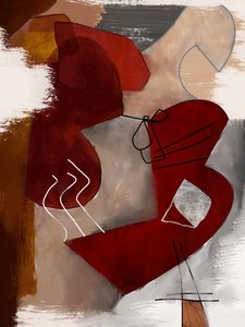 Dynamische rote Formen