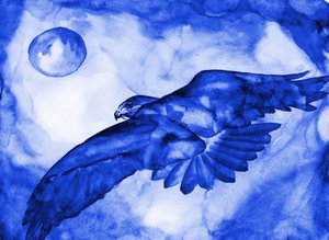 Blauer Falkenmondflug von RodMacIver