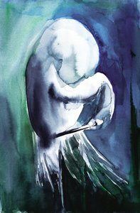Ätherische blaue Figur von RodMacIver