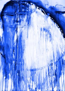 Fließende Blaue Abstraktion von RodMacIver