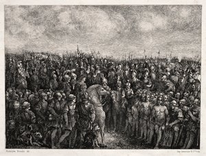 Cäsar und seine Gefangenen, 1878 von Rodolphe Bresdin