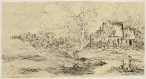 Landschaft auf dem Land von Rodolphe Bresdin
