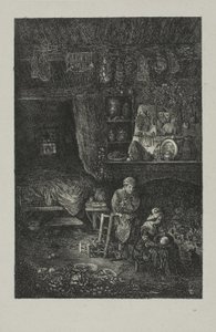Flämisches Interieur von Rodolphe Bresdin
