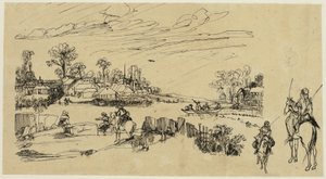 Reiter und Fischer von Rodolphe Bresdin