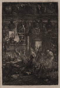 Moldawisches Interieur, 1865 von Rodolphe Bresdin