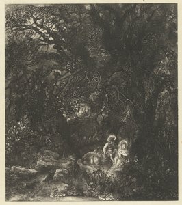 Ruhe auf der Flucht nach Ägypten von Rodolphe Bresdin