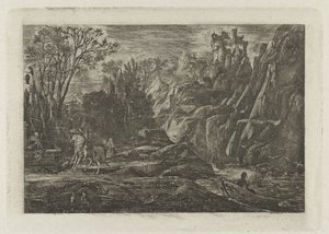 Reiter und Tod in der Landschaft