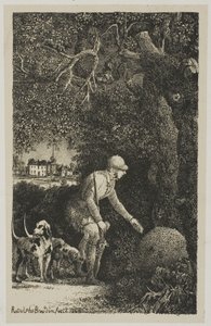 Der Diplomat und der Ameisenhaufen, Illustration für Fabeln und Geschichten von Hippolyte de Thierry-Faletans