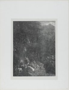 Die Heilige Familie mit Hirsch von Rodolphe Bresdin