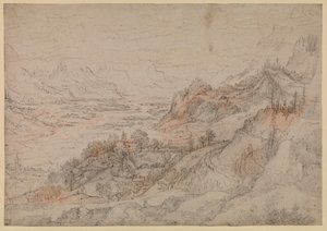 Berglandschaft - Inntal in Tirol, 1607 von Roelandt Jacobsz. Savery