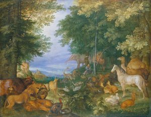 Orpheus bezaubert die Tiere mit seiner Musik