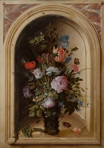 Blumenstrauß in einer Steinnische, 1615