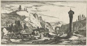 Berglandschaft mit Säule
