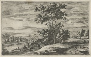 Ansicht der IJssel bei Kampen von Roelant Roghman