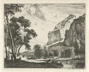 Flusslandschaft mit Felsen