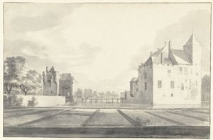 Ansicht von Huis Beverweerd, vom Nordosten gesehen von Roelant Roghman