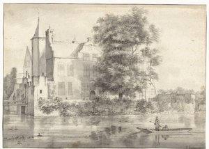 Ansicht von Huis te Rhoon, vom Süden gesehen von Roelant Roghman