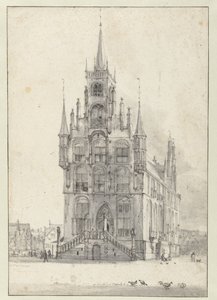 Ansicht des Rathauses, Gouda