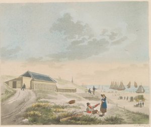 Strand bei Scheveningen, ca. 1825 von Roelof van der Meulen
