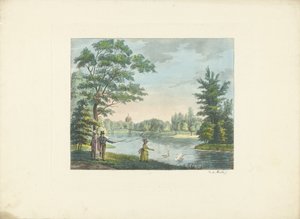 Spaziergänger in einem Park von Roelof van der Meulen
