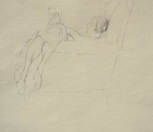 Nina Hamnett beim Lesen, ca. 1917