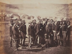 Oberst Doherty, Offiziere und Männer des 13. Regiments der leichten Dragoner, aus einem Album mit 52 Fotografien zum Krimkrieg, 1855