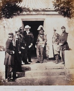 Gruppe im Hauptquartier, aus einem Album mit 52 Fotografien aus dem Krimkrieg, 1855