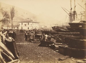 Landeplatz, Ordnance Wharf, Balaklava von Roger Fenton