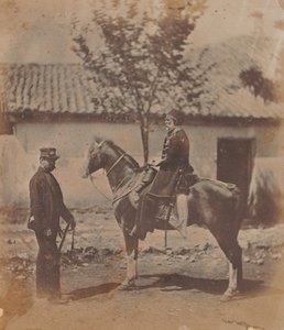 Omar Pascha und sein britischer Verbindungsoffizier, Oberst Lintorn Simmons, 1855