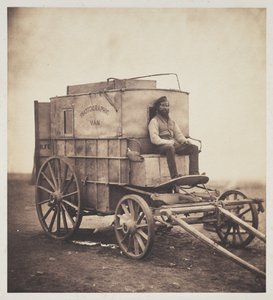 Der Fotografenwagen mit Marcus Sparling auf der Krim, 1855 von Roger Fenton