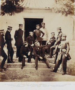 Das Personal im Hauptquartier, aus einem Album mit 52 Fotografien im Zusammenhang mit dem Krimkrieg, 1855