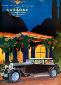 Plakat, Lorraine, Societe Generale Aeronautique, 1928