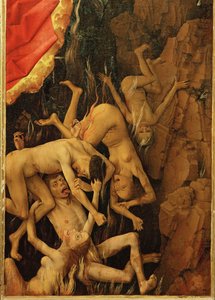 Altar des Jüngsten Gerichts: Die Verdammten stürzen in die Hölle