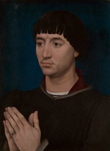 Porträt von Jean Gros (recto); Wappen von Jean Gros (verso) von Rogier van der Weyden