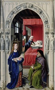 Die Geburt Johannes des Täufers, Der Altar von St. Johannes, linkes Panel, ca. 1455
