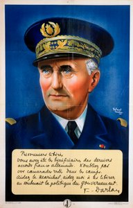 Admiral Darlan, Vichy-französisches Propagandaposter, ca. 1940-1942 von Roland Coudon